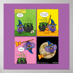 The Apprentice Wizard - Cleaning Comic Poster