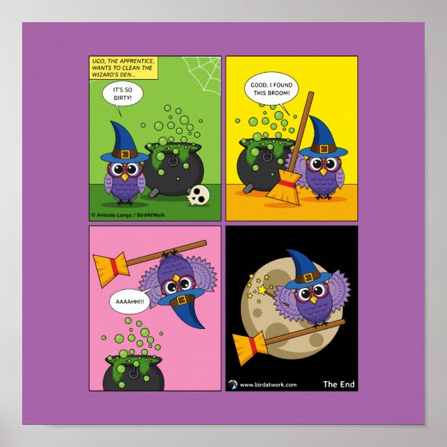 The Apprentice Wizard - Cleaning Comic Poster (Front)