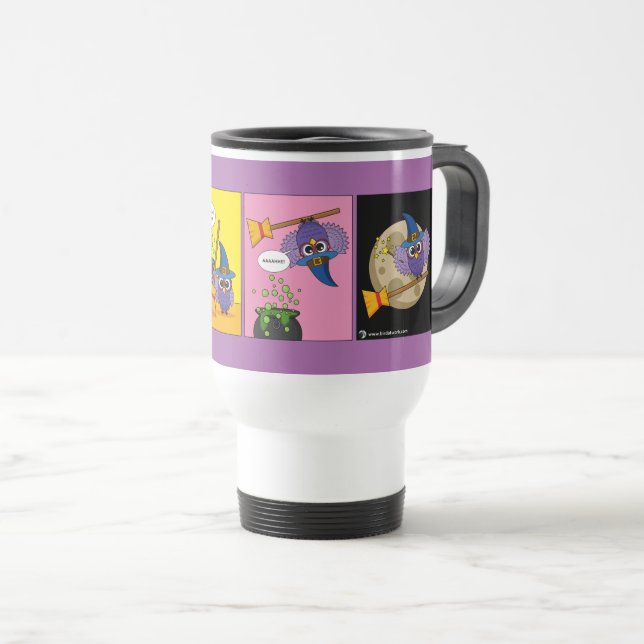 The Apprentice Wizard - Cleaning Comic Travel Mug (Front Right)