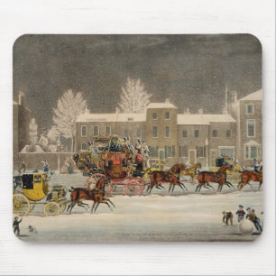 The Approach to Christmas, engraved by George Hunt Mouse Mat