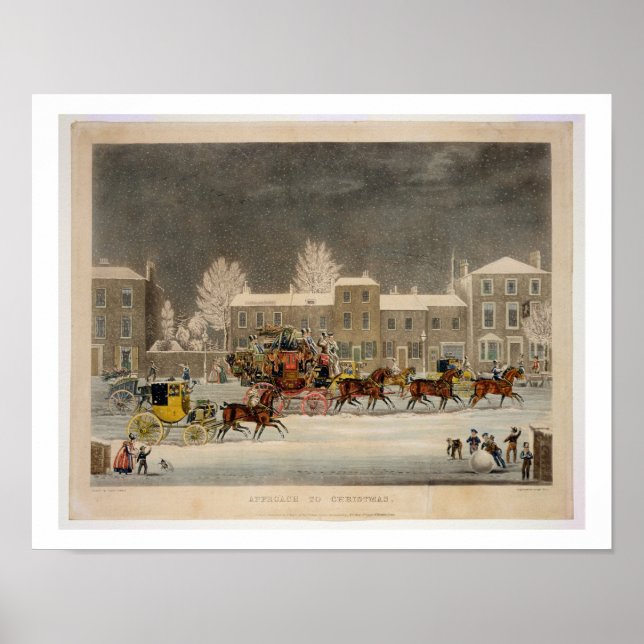 The Approach to Christmas, engraved by George Hunt Poster (Front)