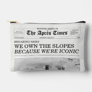 The Après Times Newspaper We Own The Slopes Accessory Pouch