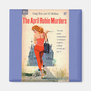 The April Robin Murders pulp novel cover Magnet