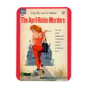 The April Robin Murders pulp novel cover Magnet
