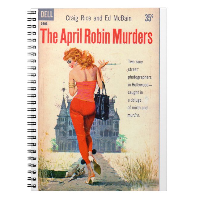 The April Robin Murders pulp novel cover Notebook (Front)