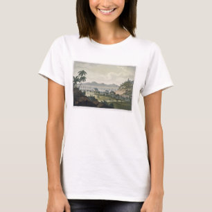 The aqueduct in Rio de Janeiro (colour engraving) T-Shirt