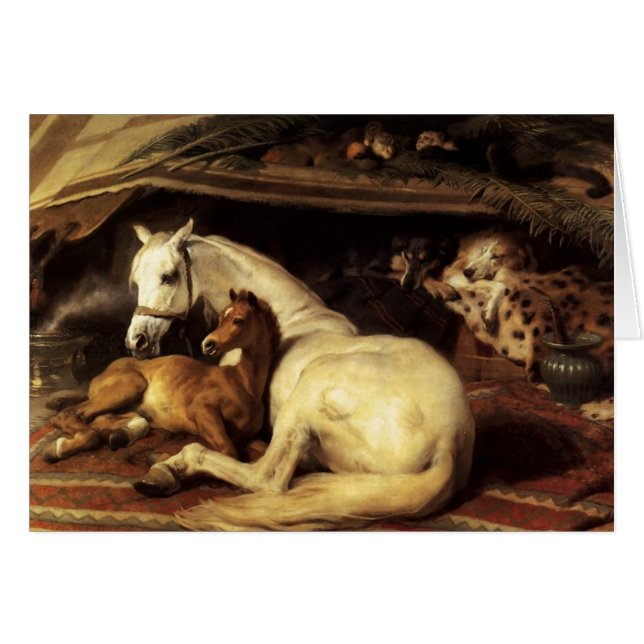 THE ARAB TENT WITH HORSES AND ANIMALS (Front Horizontal)