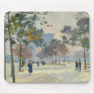 The Arc de Triomphe in Autumn, Paris Mouse Mat