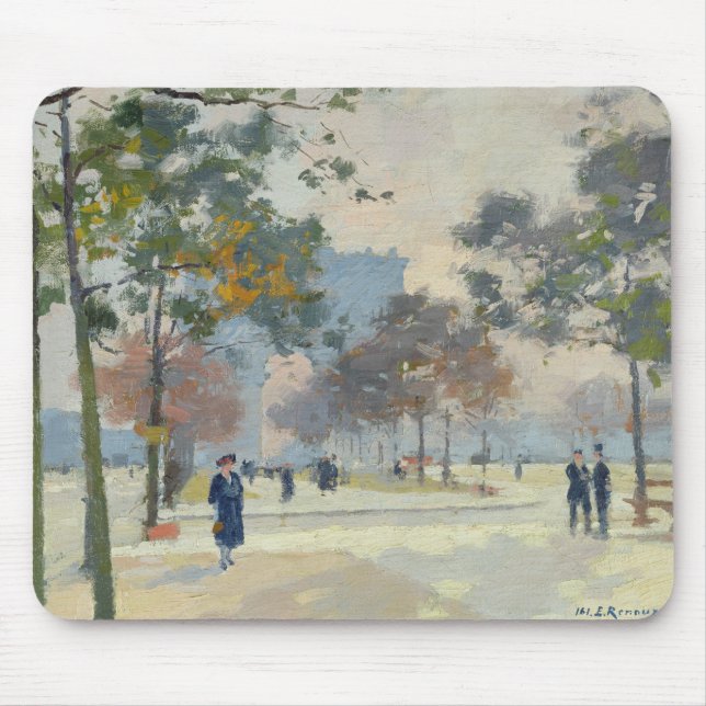The Arc de Triomphe in Autumn, Paris Mouse Mat (Front)