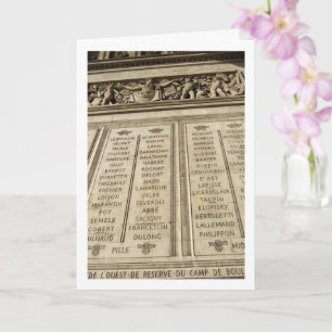The Arc De Triomphe Memorial, Paris, France Card
