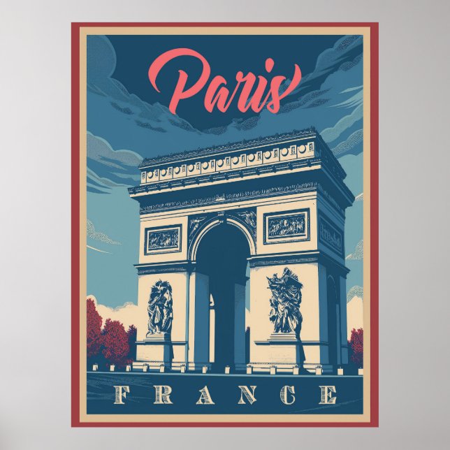 The Arc de Triomphe Vintage  Poster (Front)