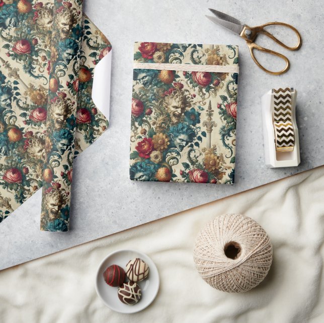 The Arcane Anarchy – Gothic Floral  Wrapping Paper (Crafts)