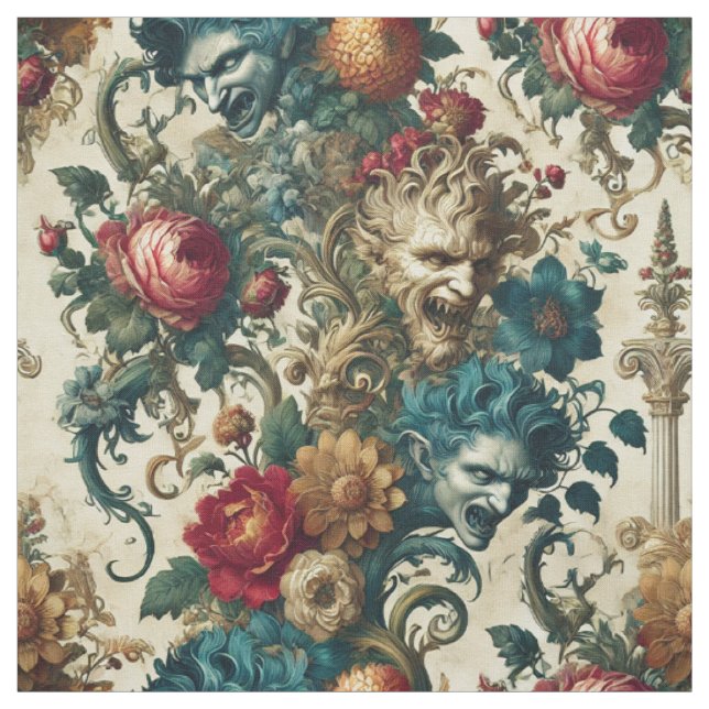 The Arcane Anarchy – Gothic Statement Tile Fabric (Swatch)