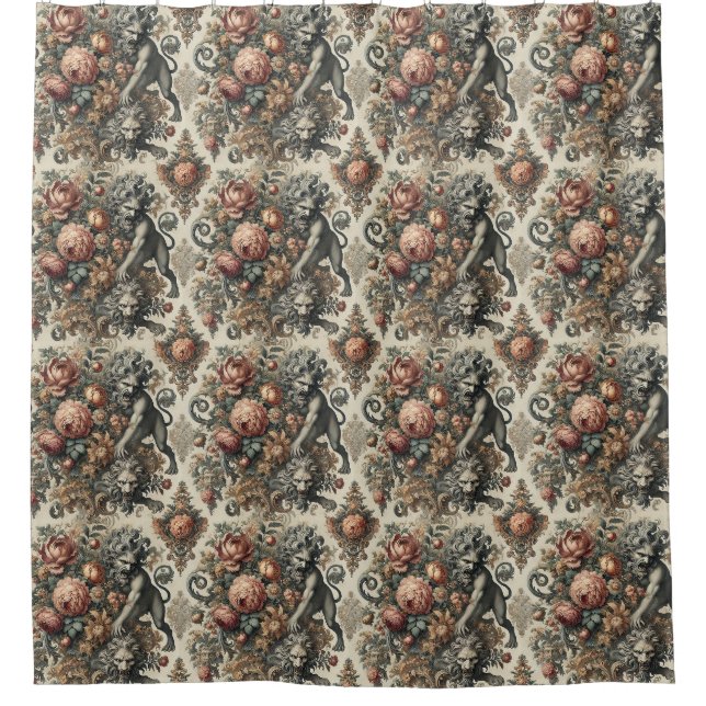 The Arcane Apex – Mythic Gothic Baroque  Shower Curtain (Front)