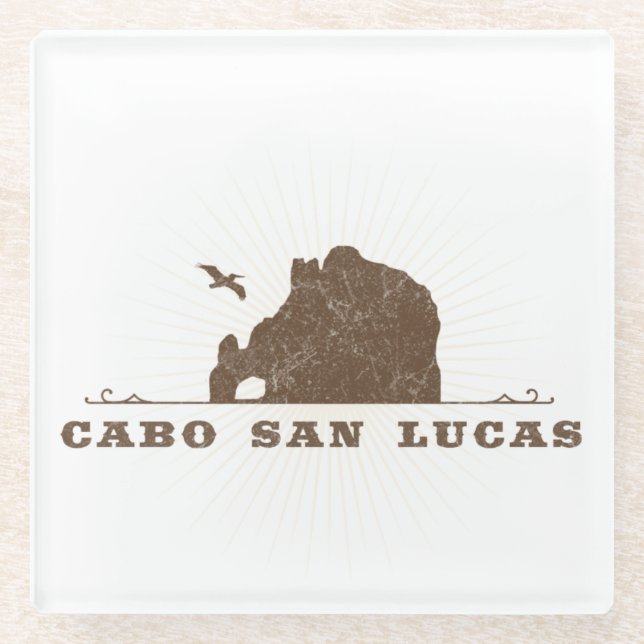 The Arch at Land's End  Cabo San Lucas Glass Coaster (Front)