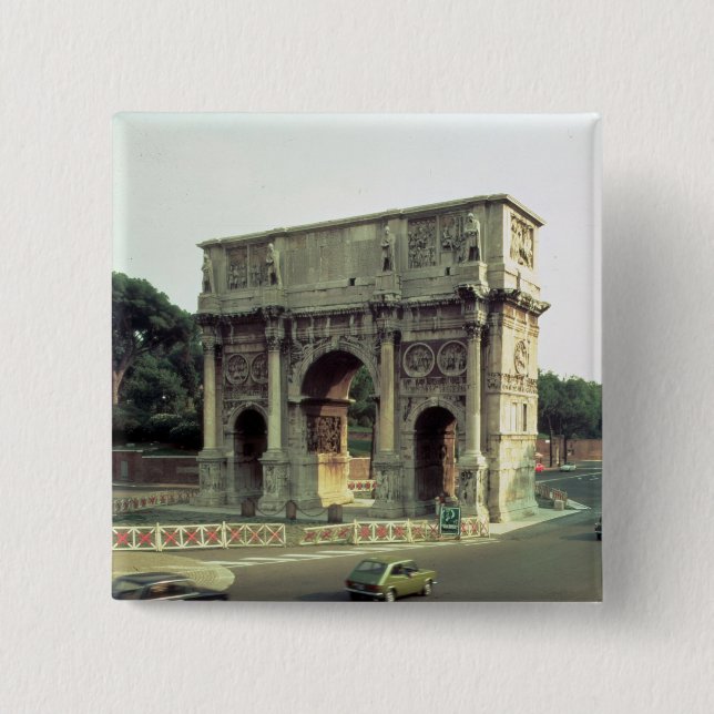 The Arch of Constantine from the North West 15 Cm Square Badge (Front)