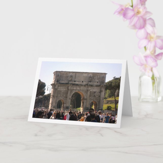 The Arch Of Constantine, Roma, Italy Card (Orchid)