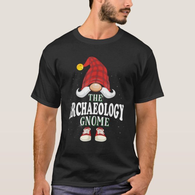 The Archaeology Gnome Family Christmas Pajama  T-Shirt (Front)