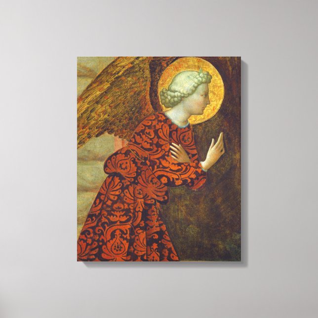 The Archangel Gabriel, c. 1430 (tempera on panel) Canvas Print (Front)