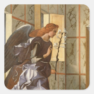The Archangel Gabriel, from The Annunciation dipty Square Sticker