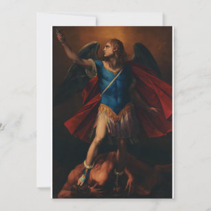The Archangel Michael by Cavaliere d'Arpino Invitation