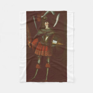 The Archangel Michael by Francisco de Zurbarán Art Fleece Blanket