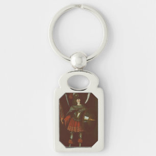 The Archangel Michael by Francisco de Zurbarán Art Key Ring