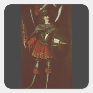 The Archangel Michael by Francisco de Zurbarán Art Square Sticker