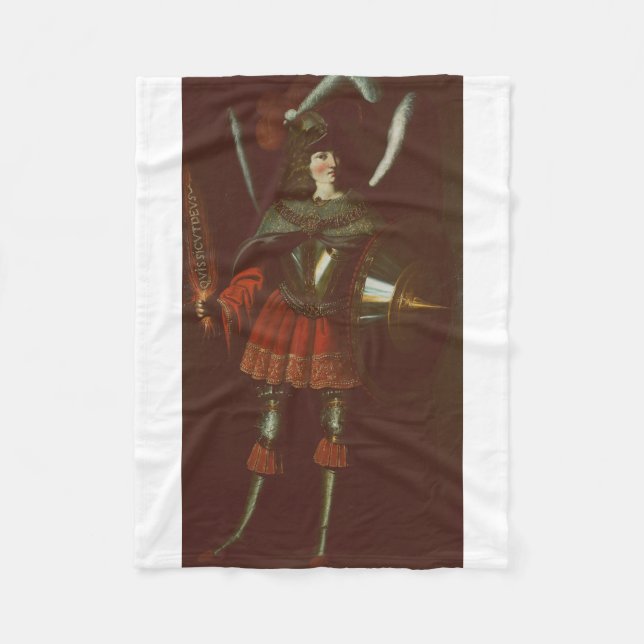The Archangel Michael by Francisco de Zurbarán Fleece Blanket (Front)
