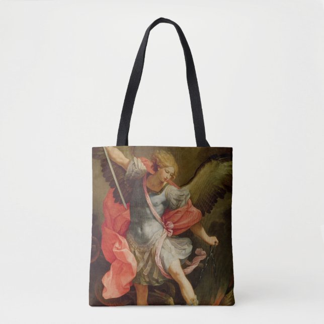 The Archangel Michael defeating Satan Tote Bag (Front)