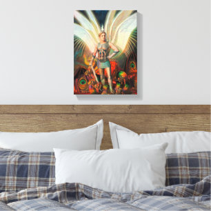 The Archangel Michael Defeats the Dragon Canvas Print