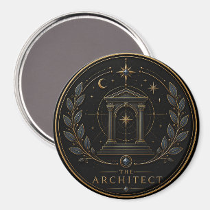The Architect Capricorn Archetype Circle Magnet