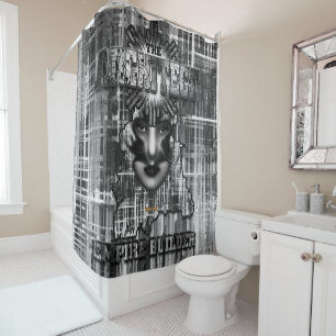The Architect_Empire Builder Abstract Digital Art Shower Curtain