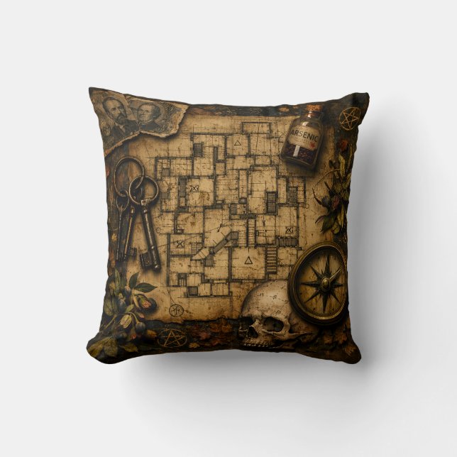 The Architect of Death: H.H. Holmes Murder Castle  Cushion (Front)