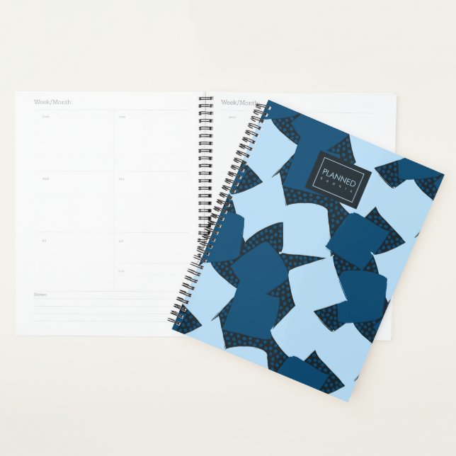 The Architect’s Path: Abstract Geometric Navy Blue Planner (Display)