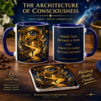 The Architecture of Consciousness Coffee Stone Coaster