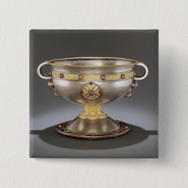 The Ardagh Chalice, Reerasta, County Limerick 15 Cm Square Badge (Front)