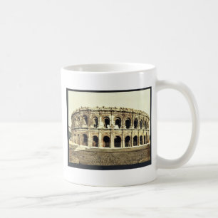 The arena, exterior, Nimes, France vintage Photoch Coffee Mug