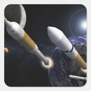 The Ares I Crew Launch Vehicle Square Sticker