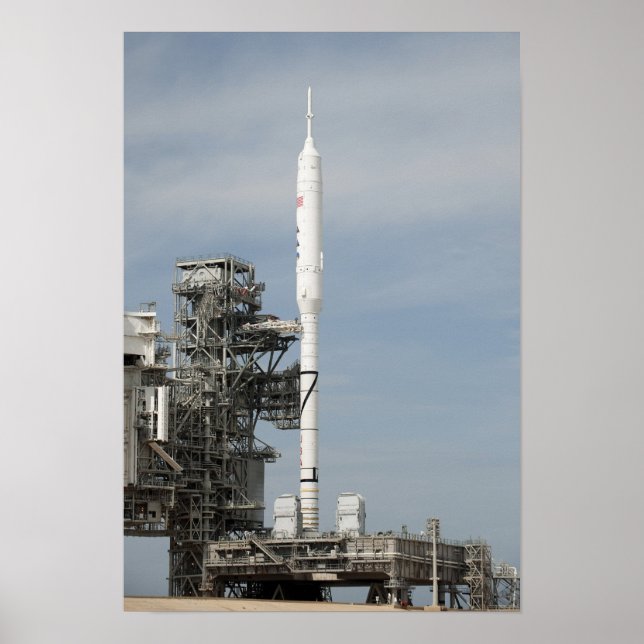 The Ares I-X rocket is seen on the launch pad 2 Poster (Front)