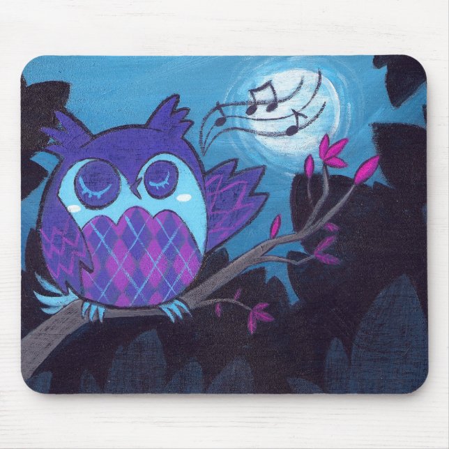 The Argyle Owl Mouse Pad (Front)