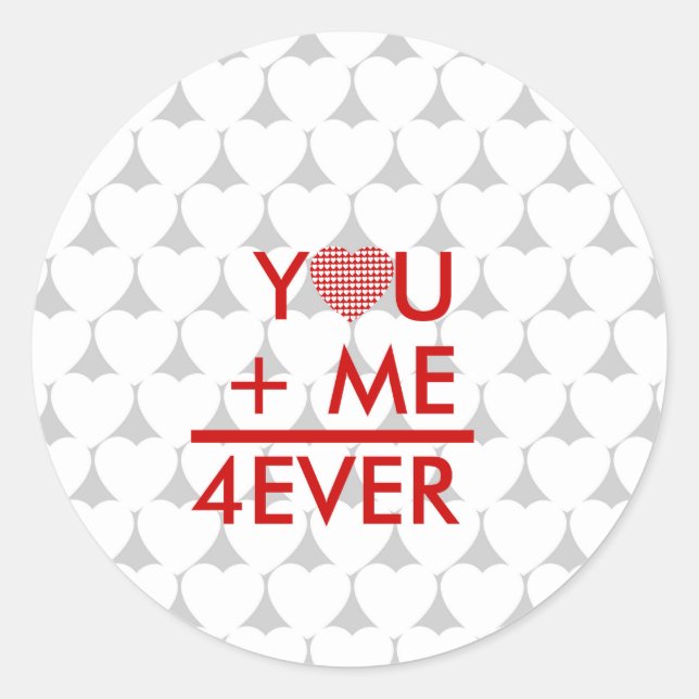 The arithmetic of love classic round sticker (Front)