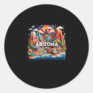 The Arizona State In Usa Sticker 