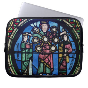 The Ark of the Covenant window, detail of God with Laptop Sleeve