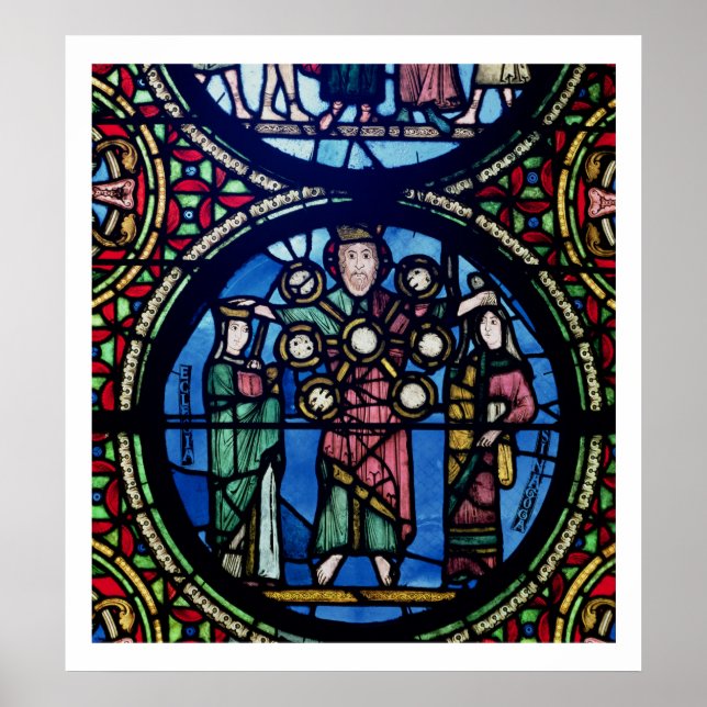 The Ark of the Covenant window, detail of God with Poster (Front)