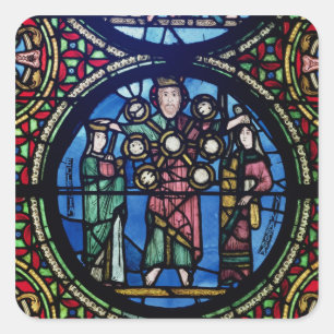 The Ark of the Covenant window, detail of God with Square Sticker