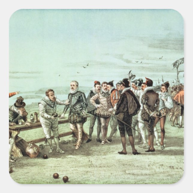 The Armada of 1888 in Sight Square Sticker (Front)