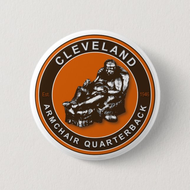 THE ARMCHAIR QB - Cleveland Football Button (Front)