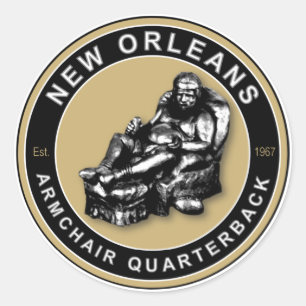 THE ARMCHAIR QB - New Orleans Classic Round Sticker