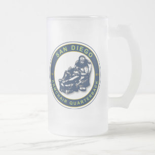 THE ARMCHAIR QB - San Diego Frosted Glass Beer Mug